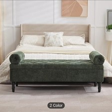 Chenille Upholstered Bench Bed