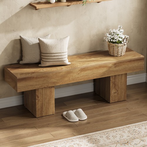 Inch wooden entryway bench - 55-inch,