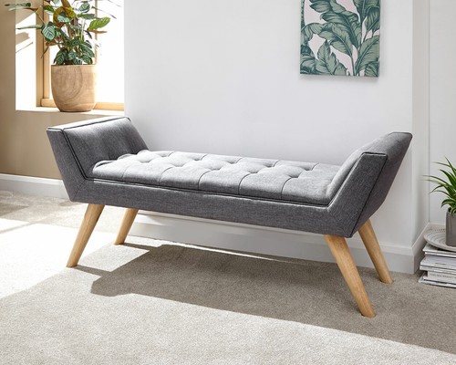 Milan fabric upholstered bench - upholstered,