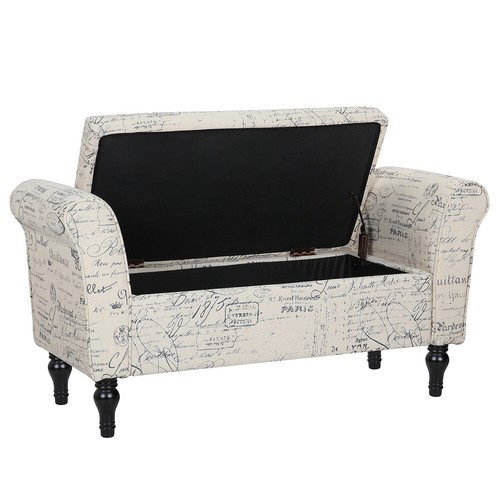 Fabric upholstered bench - fabric, bed