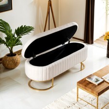 Teddy Velvet Storage Ottoman