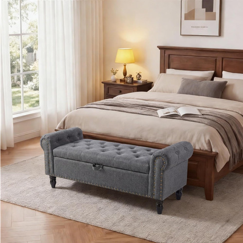 End bed storage bench - storage,