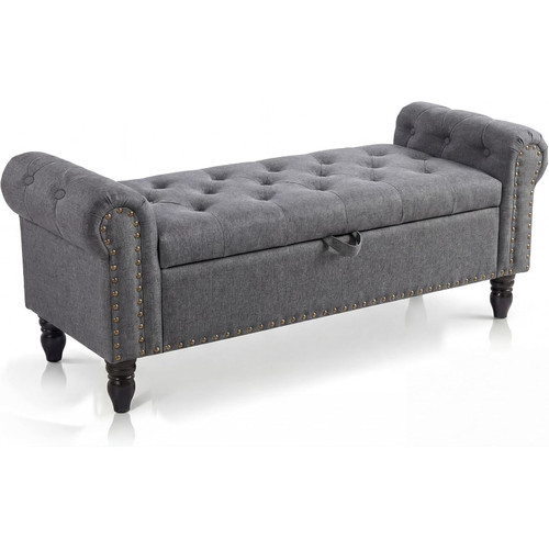 51in upholstered storage bench - storage,