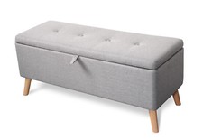 PRADO Grey Fabric Ottoman