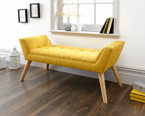 Milan fabric upholstered - fabric, bench