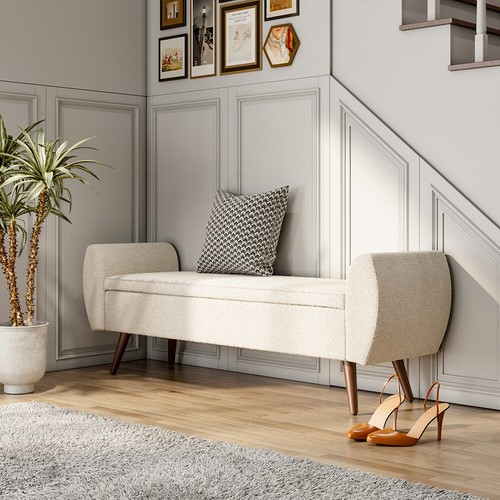 Upholstered bed end bench - upholstered,